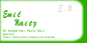 emil maitz business card